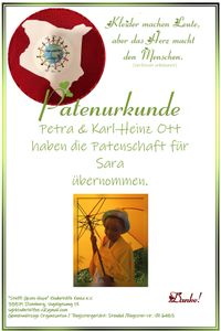 Patenurkunde Sara